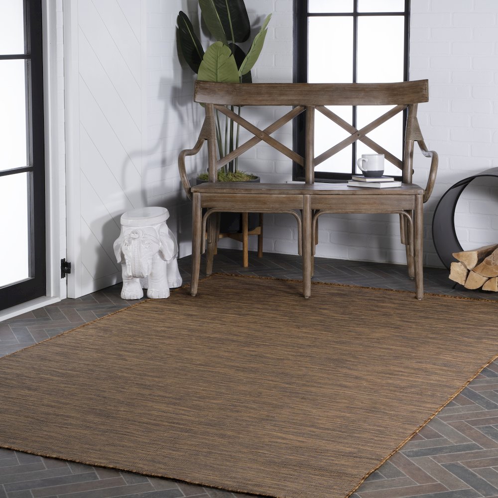 Ethan Modern Flatweave Solid Area Rug. Picture 10