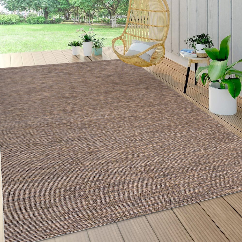 Ethan Modern Flatweave Solid Area Rug. Picture 6