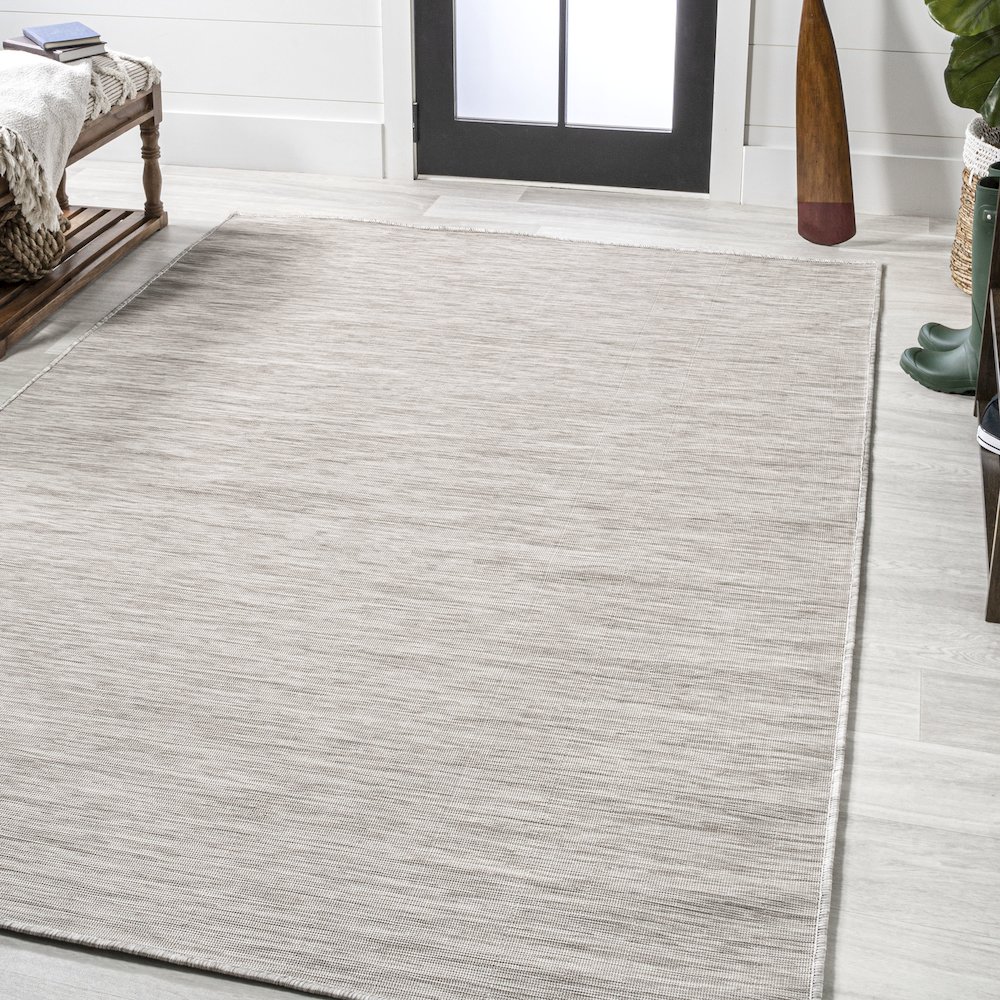 Ethan Modern Flatweave Solid Area Rug. Picture 2