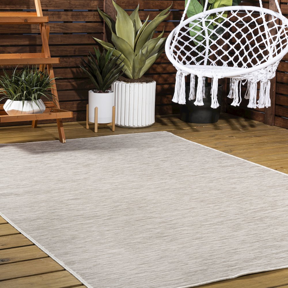Ethan Modern Flatweave Solid Area Rug. Picture 7
