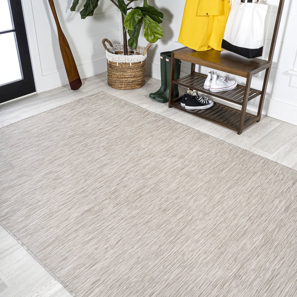 Ethan Modern Flatweave Solid Area Rug. Picture 4