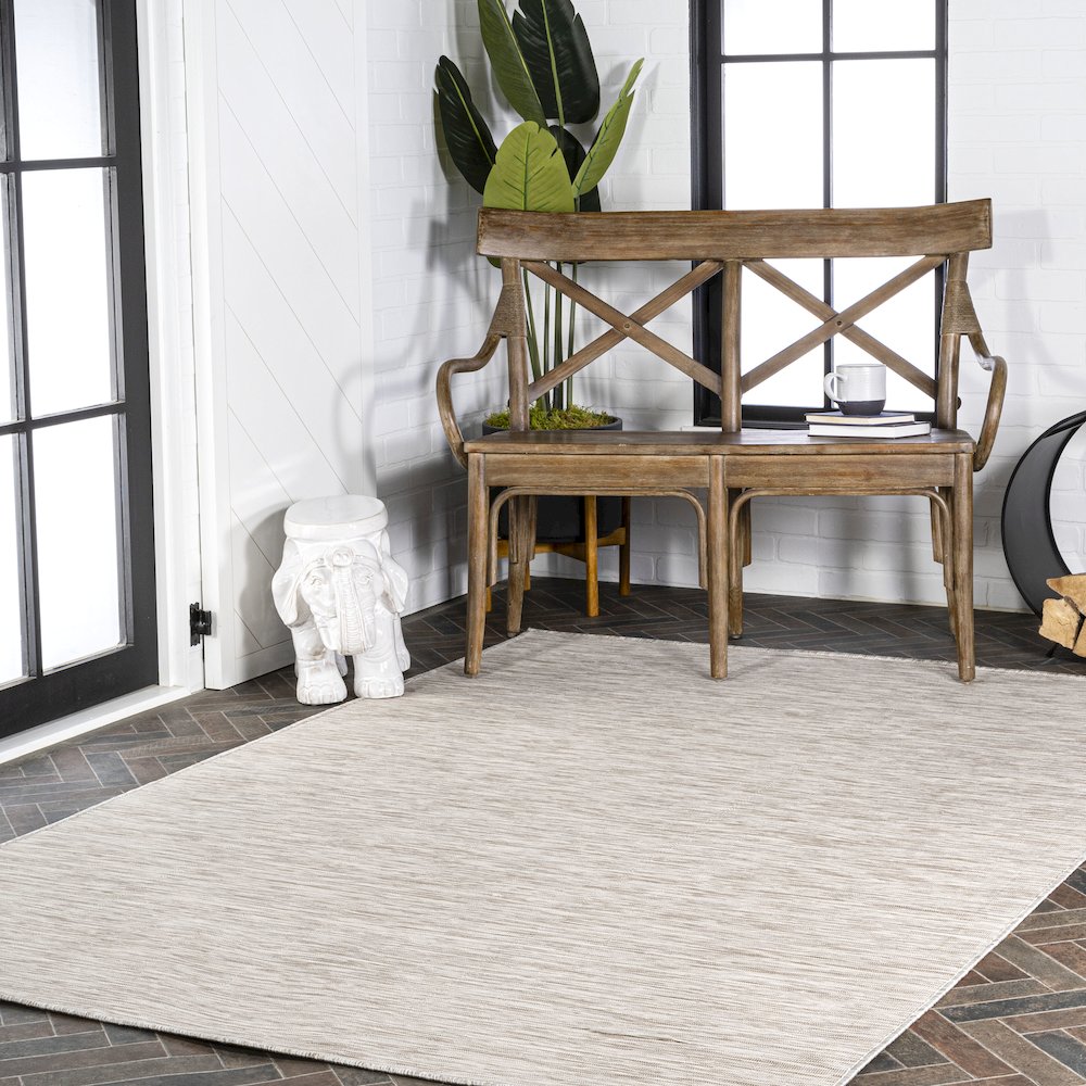 Ethan Modern Flatweave Solid Area Rug. Picture 10