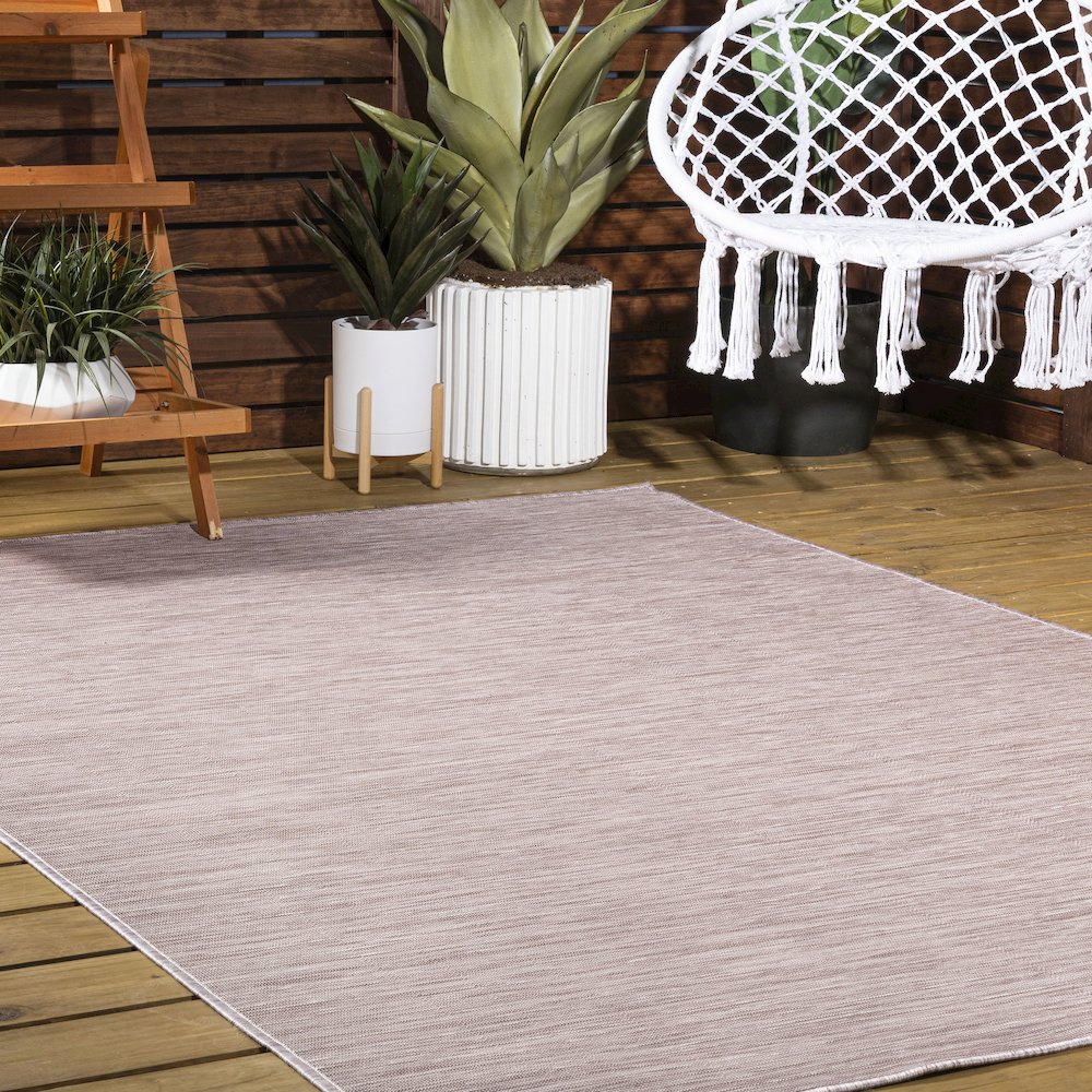 Ethan Modern Flatweave Solid Area Rug. Picture 7
