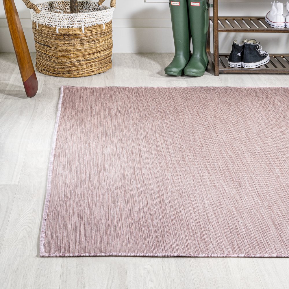 Ethan Modern Flatweave Solid Area Rug. Picture 3