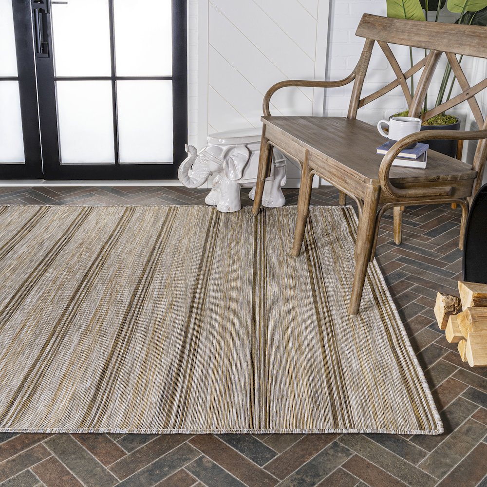 Bo Modern Farmhouse Wide Stripe Area Rug. Picture 8