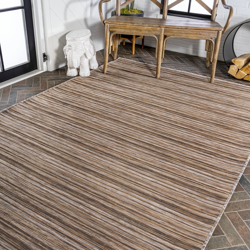 Finn Modern Farmhouse Pinstripe Area Rug. Picture 9