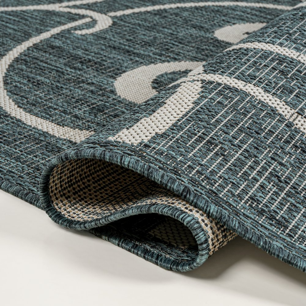 Maribel Traditional Classic All-Over Scroll Indoor/Outdoor Area Rug. Picture 3