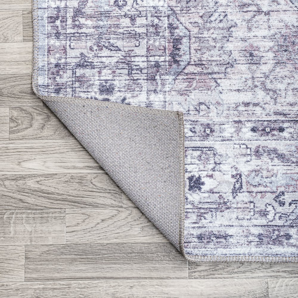 Didim Boho Gray Medallion Washable Indoor/Outdoor Area Rug. Picture 6