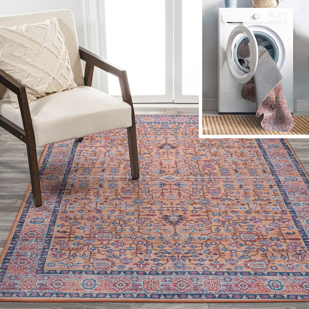 Kemer All Over Persian Washable Indoor/Outdoor Area Rug. Picture 10