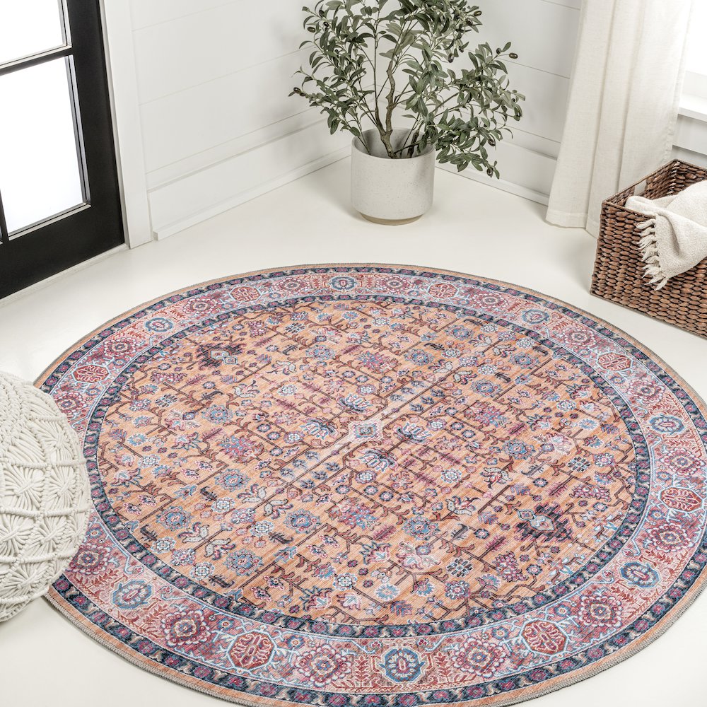 Kemer All-Over Persian Machine-Washable Area Rug. Picture 1