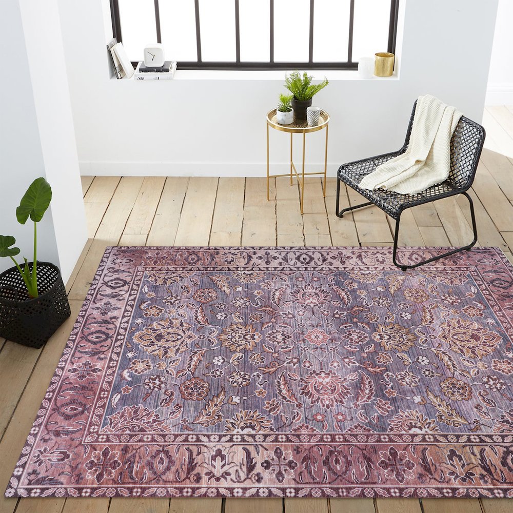 Victoria Ornate Persian All Over Washable Indoor/Outdoor Area Rug. Picture 11