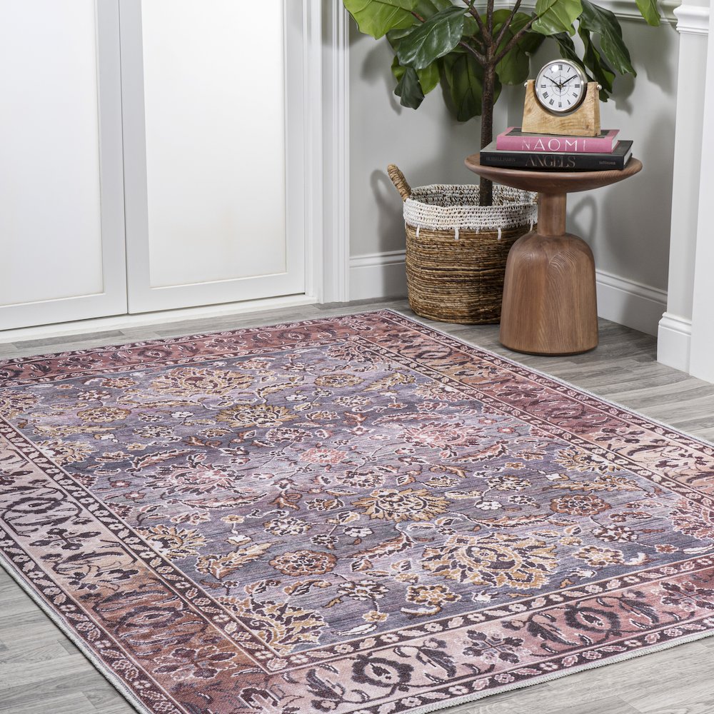 Victoria Ornate Persian All Over Washable Indoor/Outdoor Area Rug. Picture 5