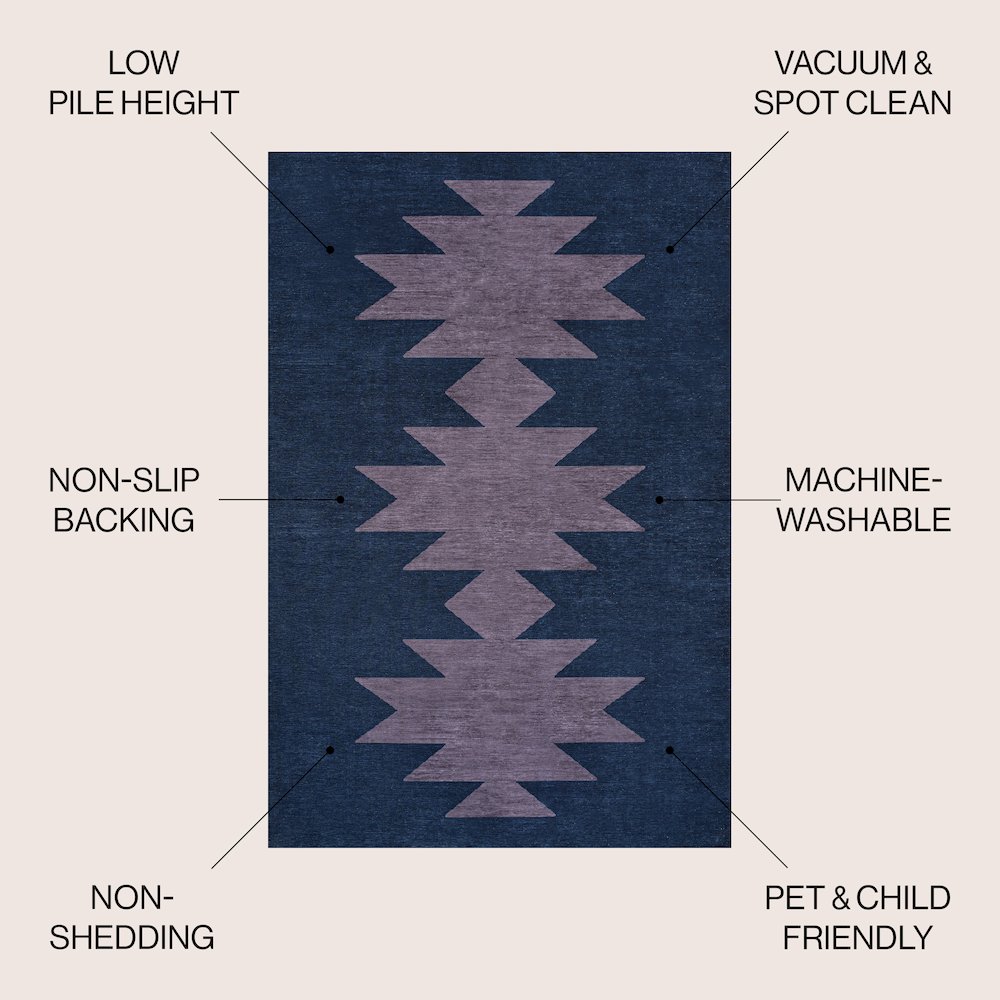 Chayton Minimalist Geometric Machine-Washable Area Rug. Picture 2