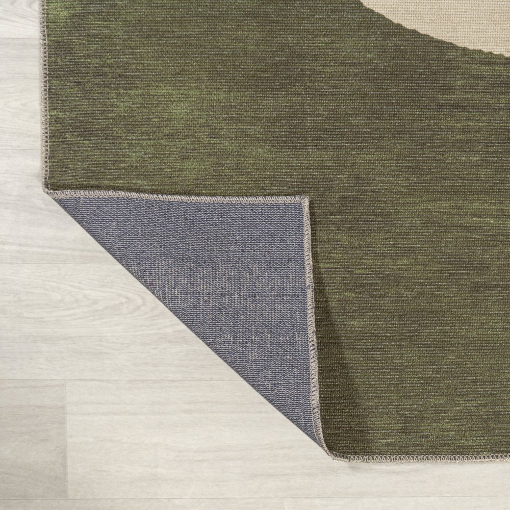 Cirkel Minimalist Geometric Dot Machine Washable Area Rug. Picture 6