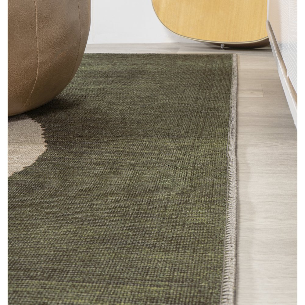 Cirkel Minimalist Geometric Dot Machine Washable Area Rug. Picture 8