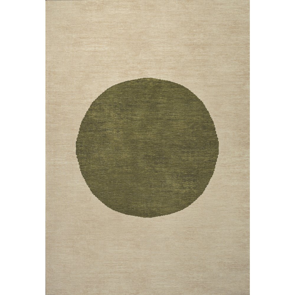 Cirkel Minimalist Geometric Dot Machine Washable Area Rug. Picture 1