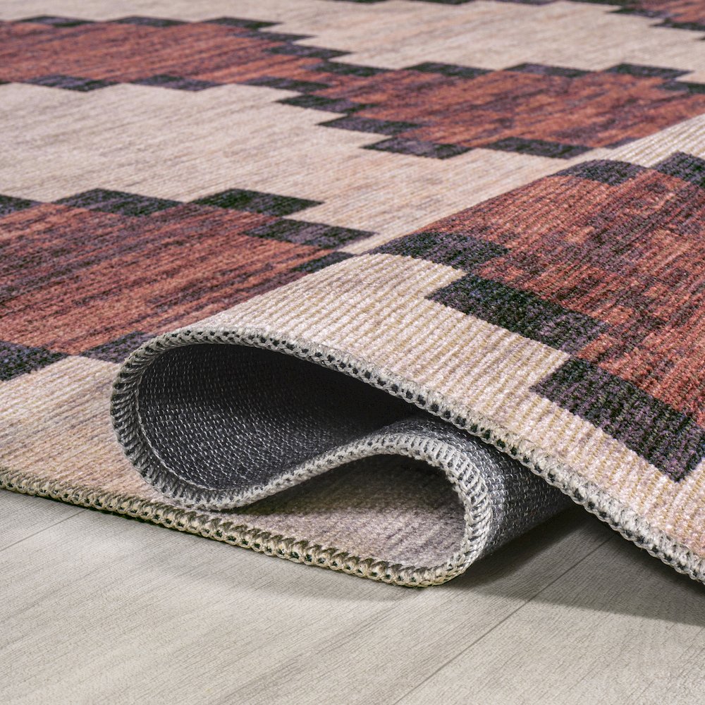 Timantii Modern Trellis Kilim Area Rug. Picture 9