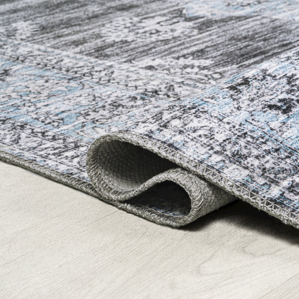 Bausch Bohemian Distressed Chenille Machine-Washable Area Rug. Picture 7