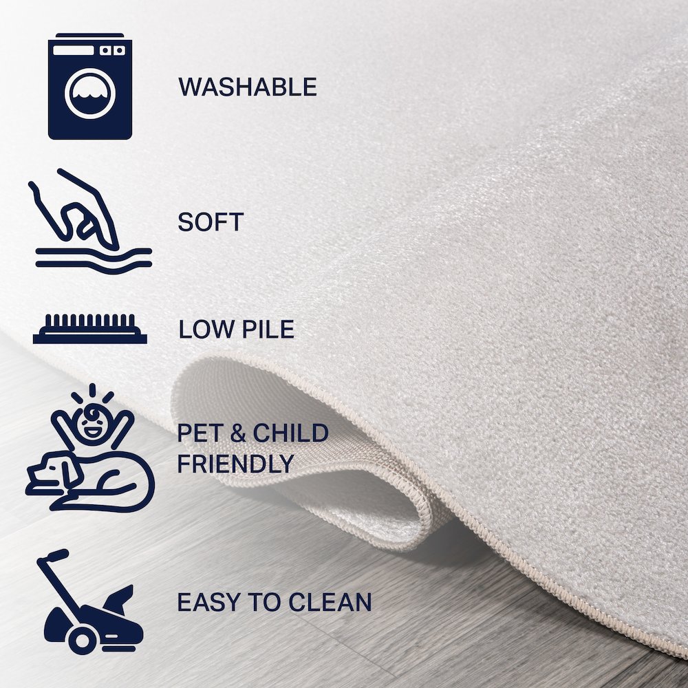 Twyla Classic Solid Low-Pile Machine-Washable Area Rug. Picture 7