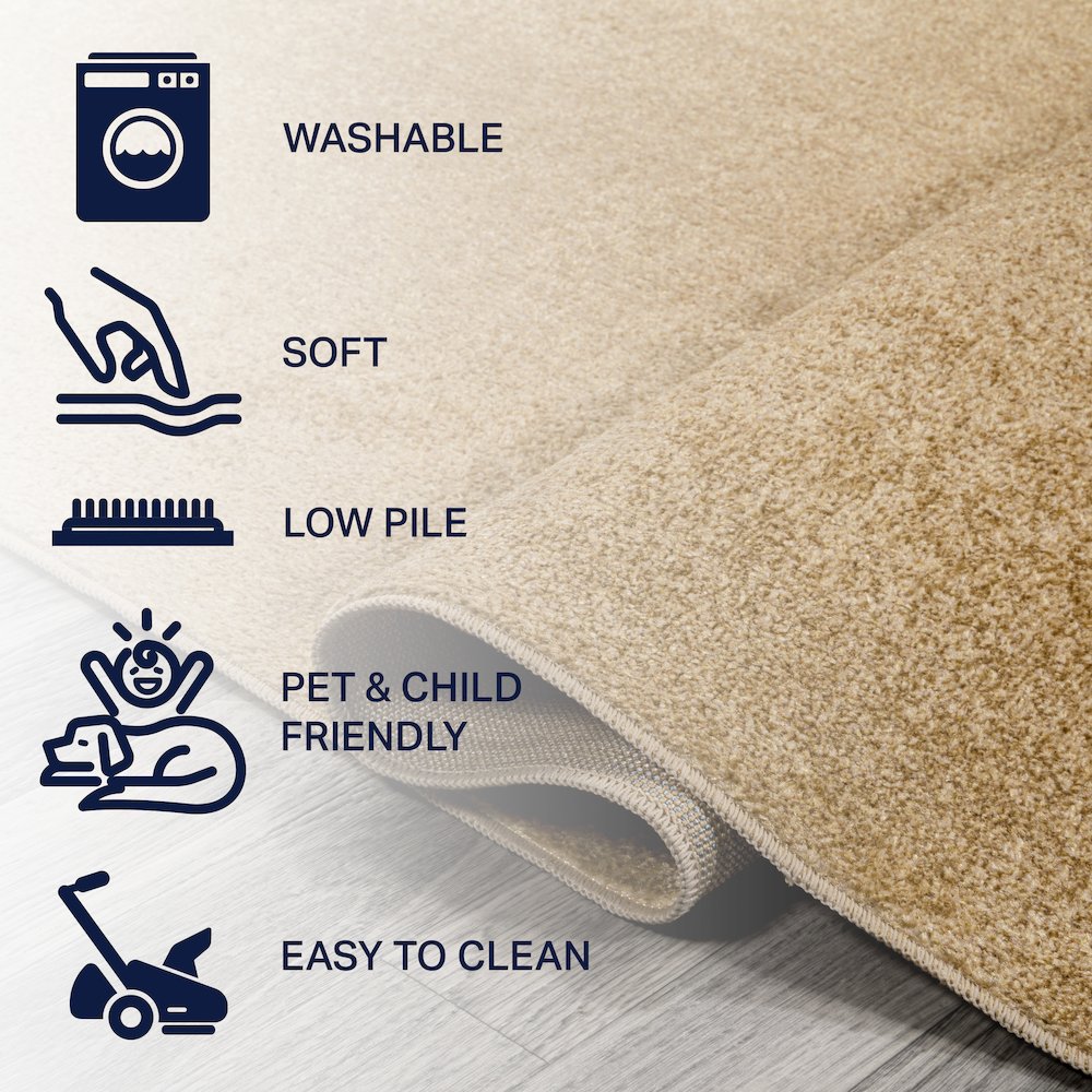 Twyla Classic Solid Low-Pile Machine-Washable Area Rug. Picture 7