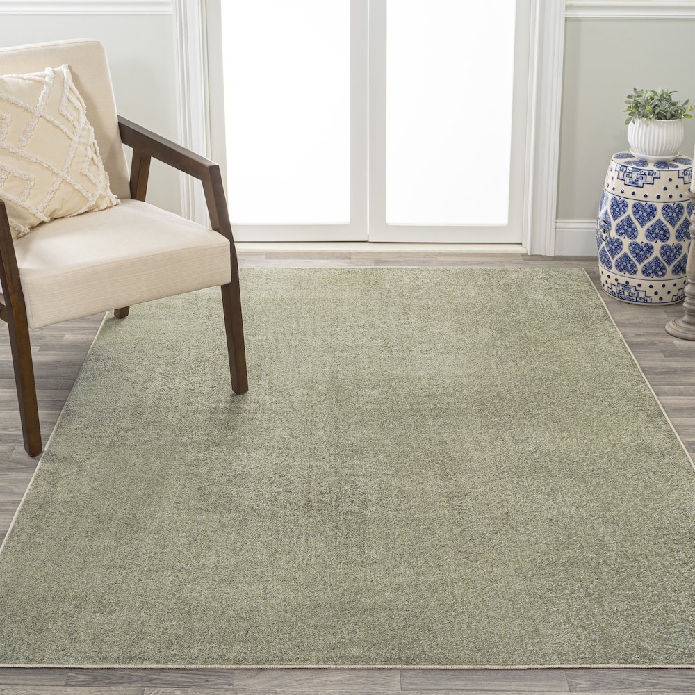 Twyla Classic Solid Low-Pile Machine-Washable Area Rug. Picture 2