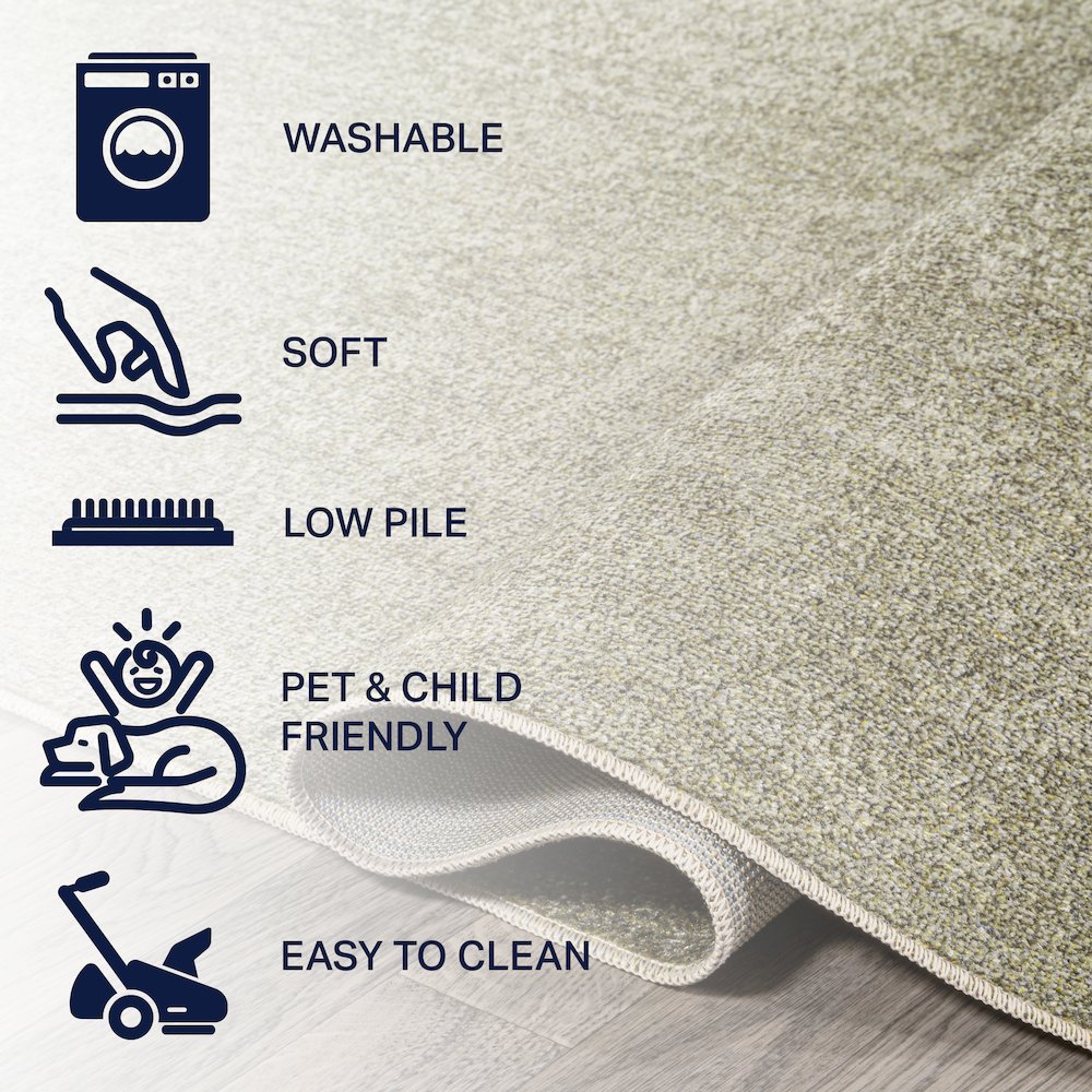 Twyla Classic Solid Low-Pile Machine-Washable Area Rug. Picture 7