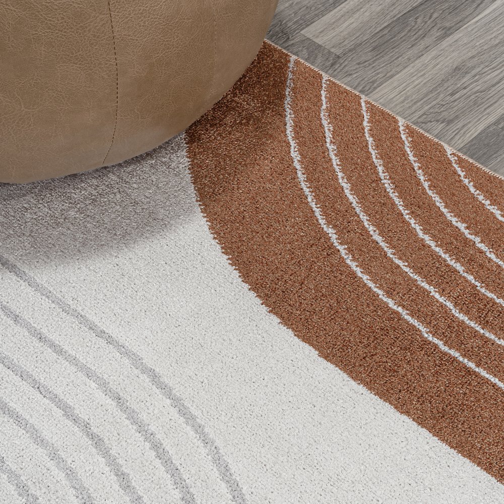 Arches Contemporary Minimalist Machine-Washable Area Rug. Picture 4