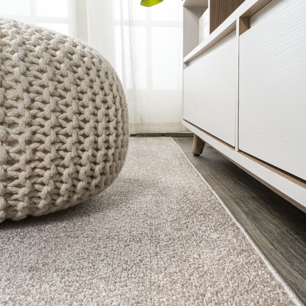 Haze Solid Low Pile Area Rug Beige. Picture 21