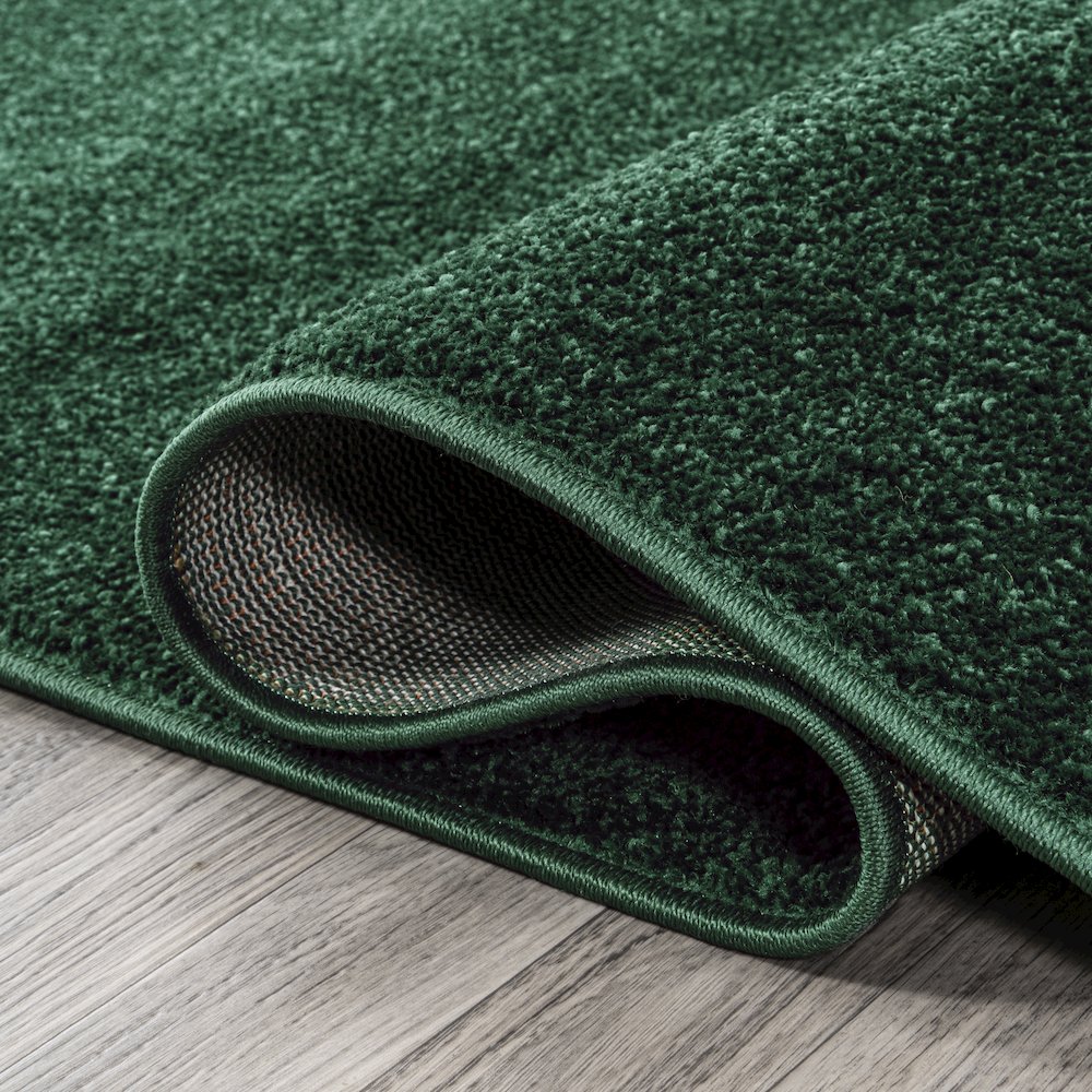 Haze Solid Low Pile Area Rug Emerald. Picture 19