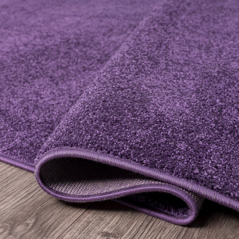 Haze Solid Low Pile Area Rug Purple. Picture 18
