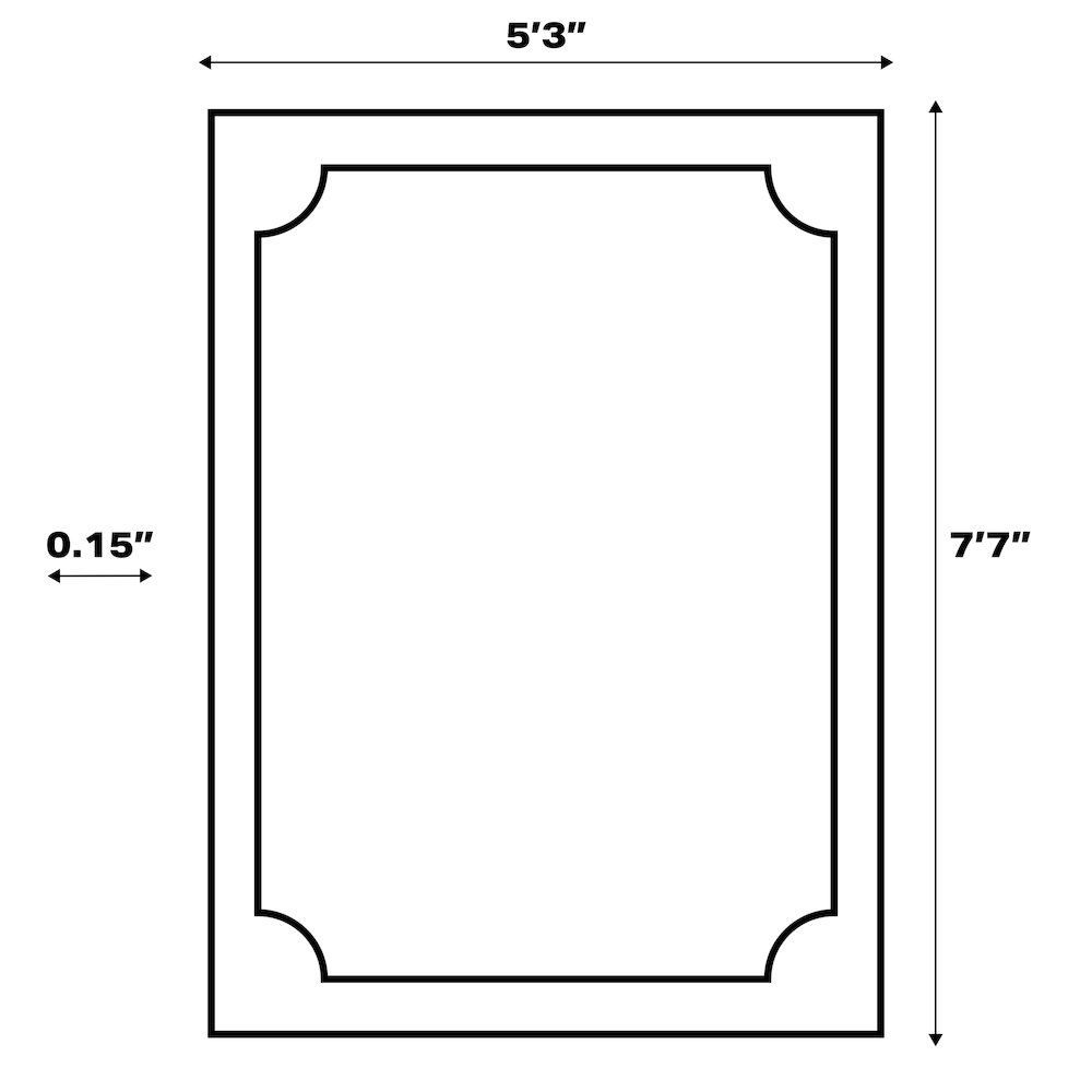 Miles Modern Minimalist Radius Corner SolidIndoor/Outdoor Shaped  Rug. Picture 4