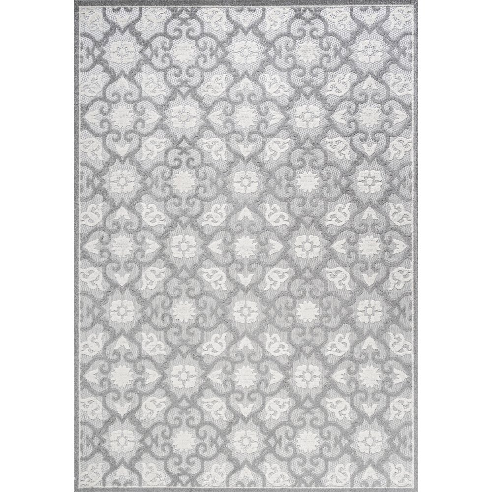 Gallia Tile Trellis High-Low Indoor/Outdoor Area Rug. Picture 1
