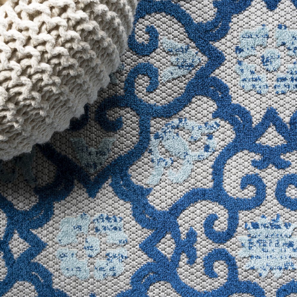 Gallia Tile Trellis High-Low Indoor/Outdoor Area Rug. Picture 10