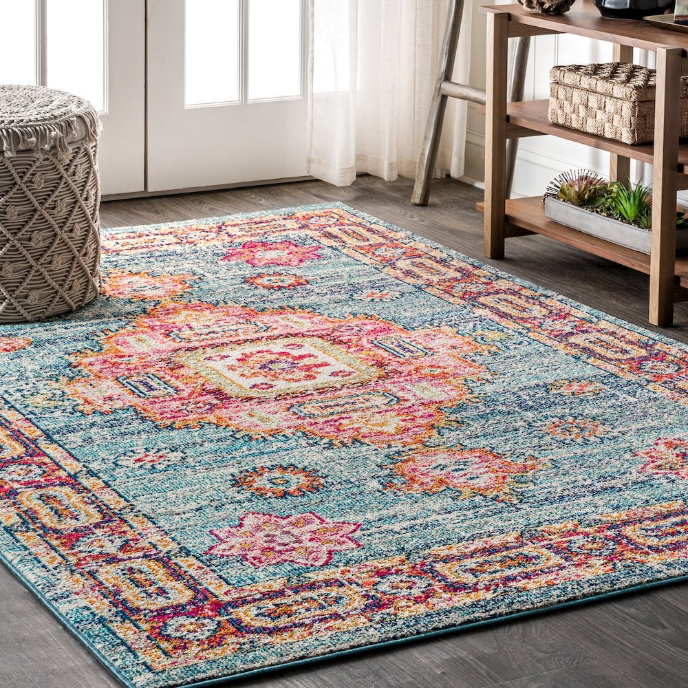 Bpl Bohemian Flair Boho Vintage Medallion Area Rug. Picture 2
