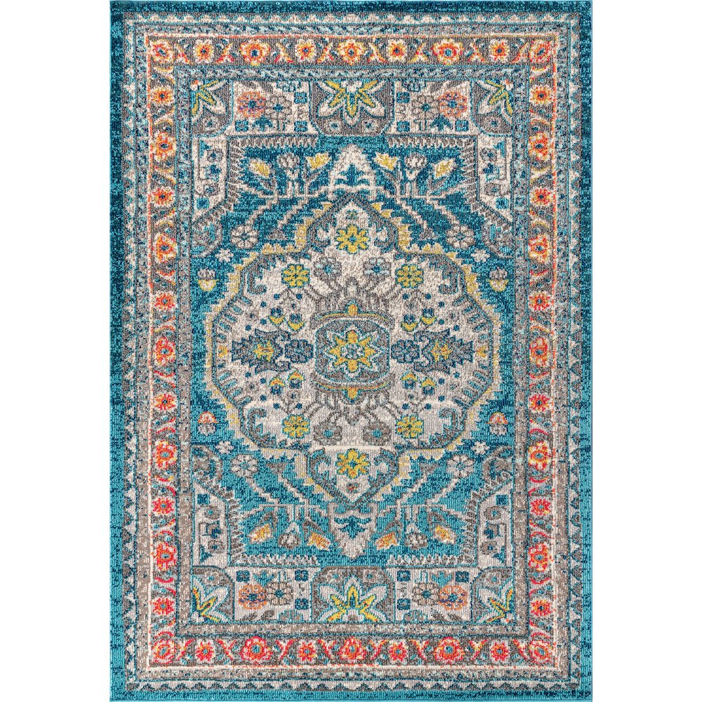 Kristina Bohemian Flair Boho Vintage Medallion Area Rug. Picture 1