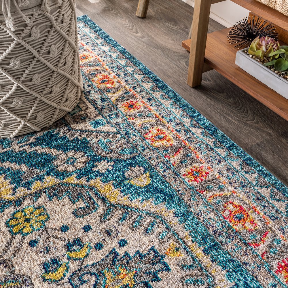 Kristina Bohemian Flair Boho Vintage Medallion Area Rug. Picture 6