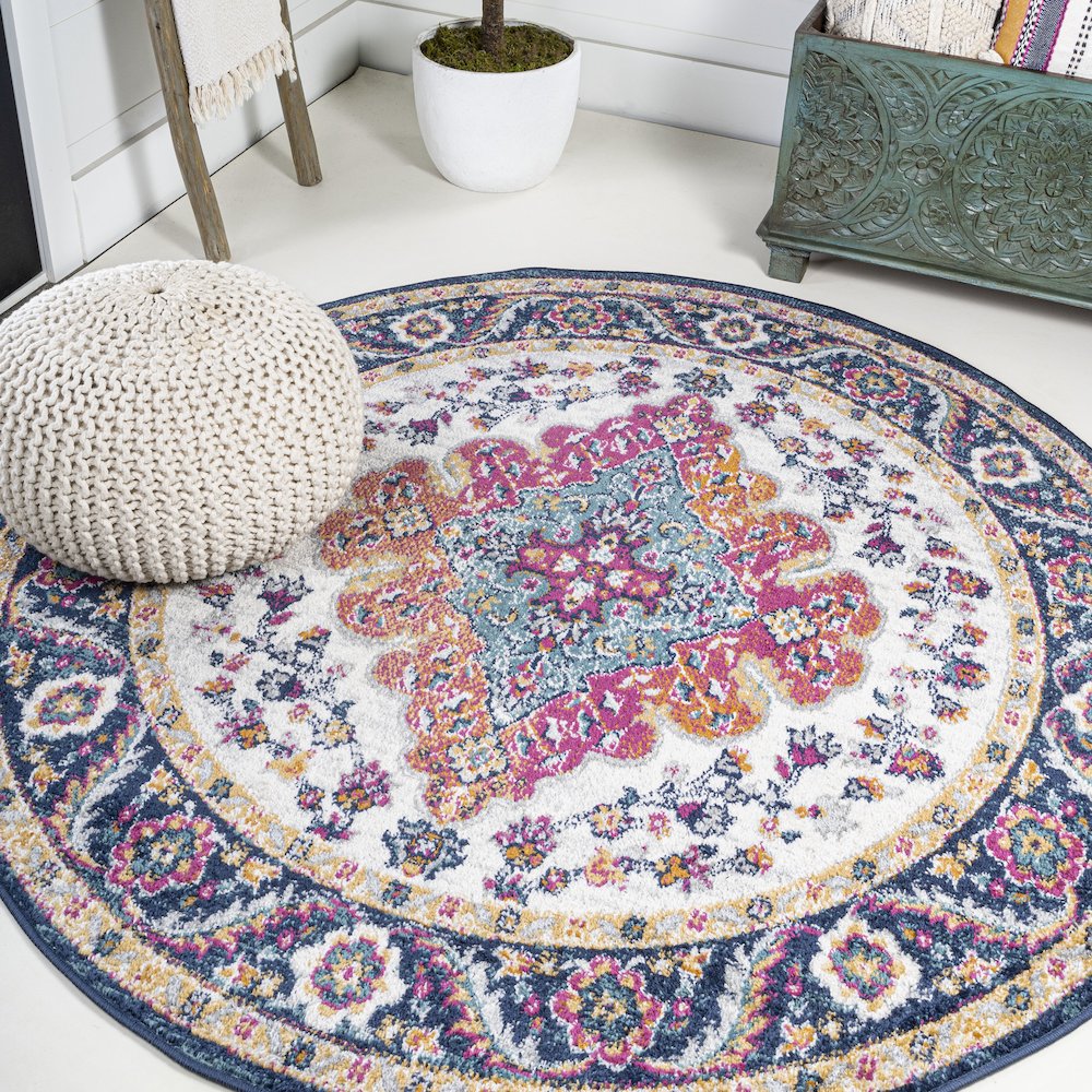 Bohemian Flair Boho Vintage Medallion Area Rug. Picture 2