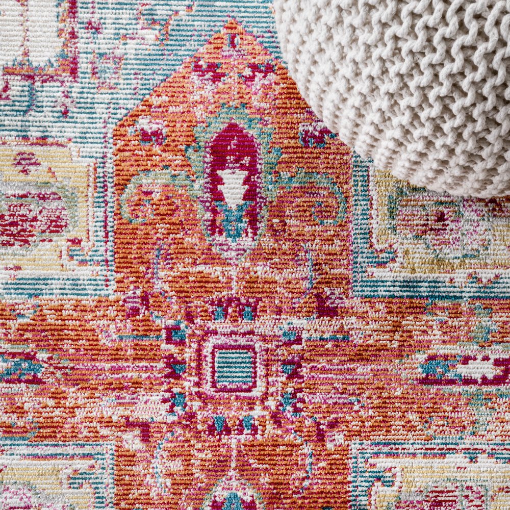 Zafra Vintage Medallion Area Rug. Picture 5