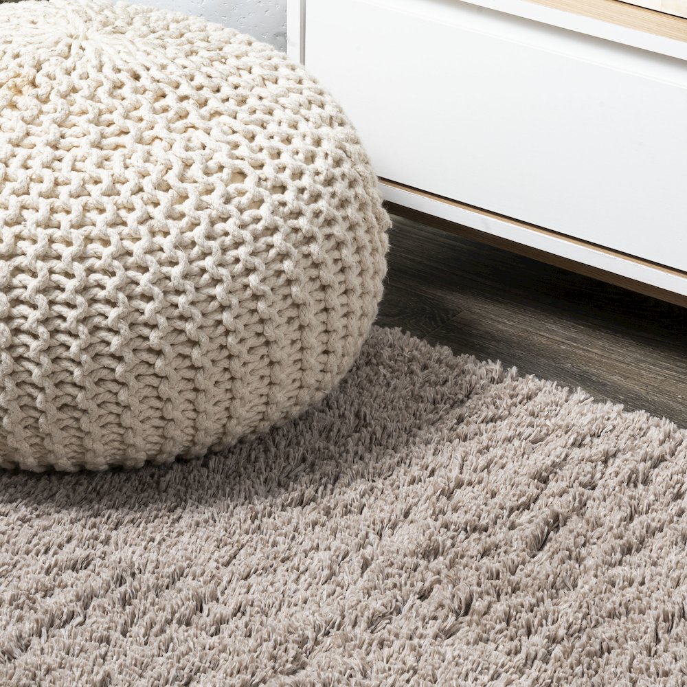 Groovy Solid Shag Area Rug. Picture 7