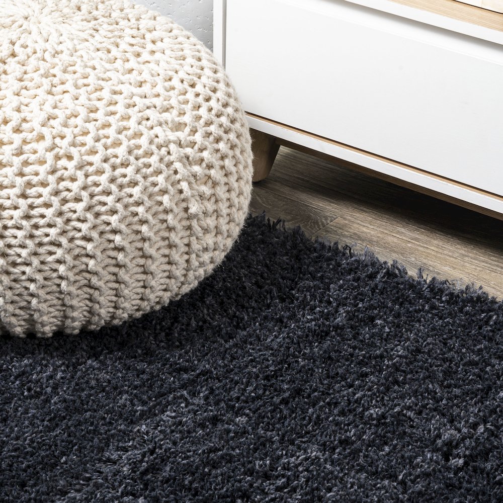 Groovy Solid Shag Area Rug. Picture 7