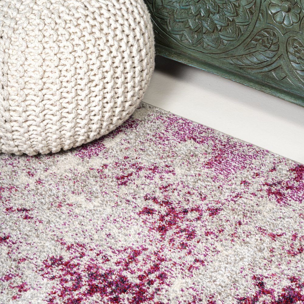 Contemporary Pop Modern Abstract Vintage Faded Area Rug. Picture 8