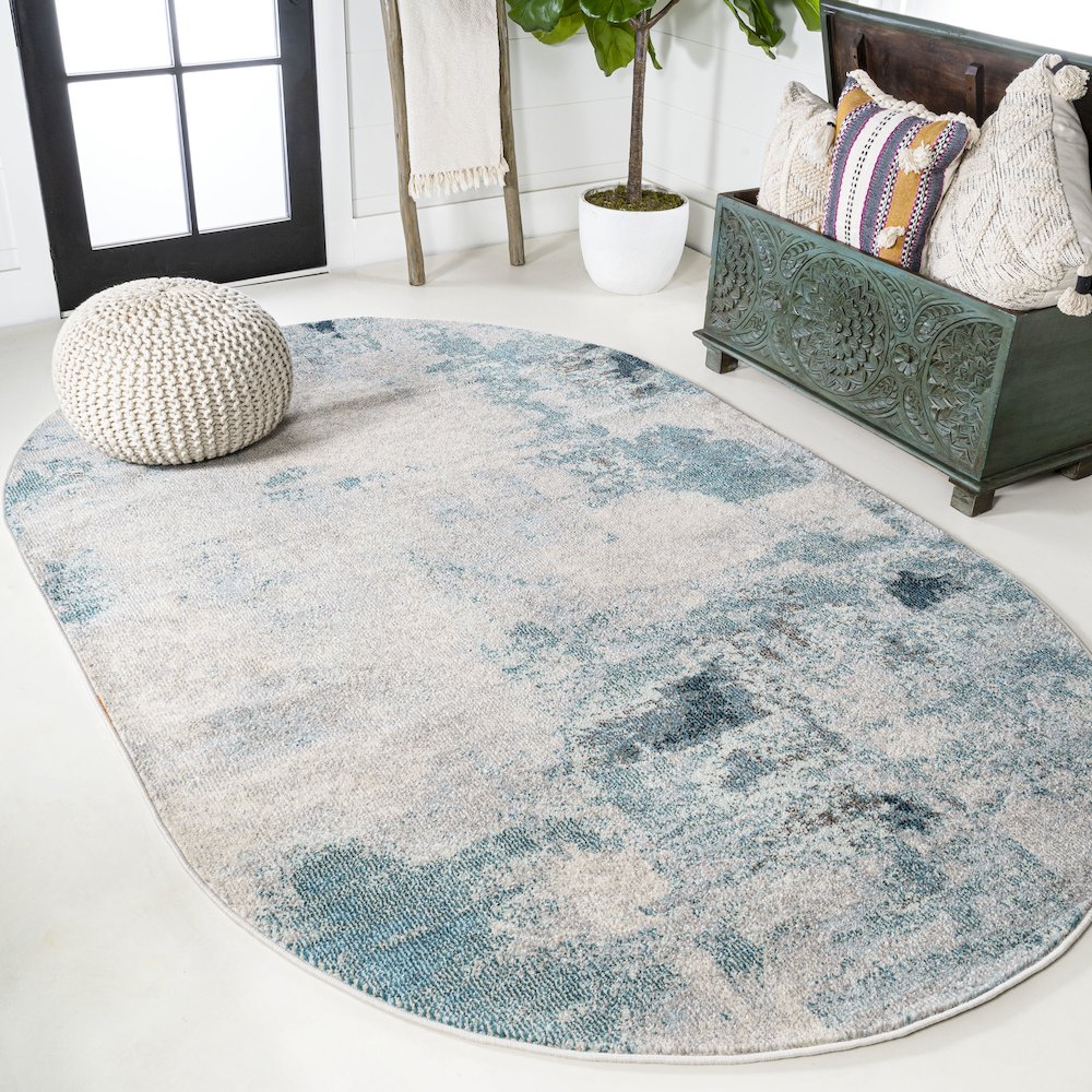 Contemporary Pop Modern Abstract Vintage Area Rug. Picture 2
