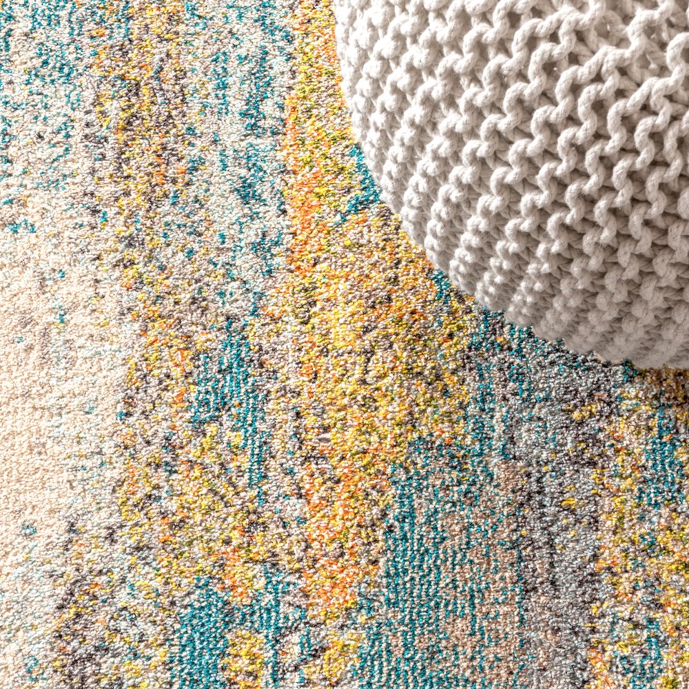 Contemporary Pop Modern Abstract Vintage Waterfall Area Rug. Picture 6