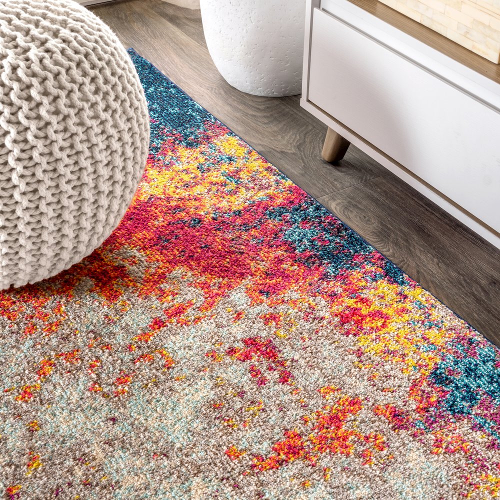 Contemporary Pop Modern Abstract Area Rug. Picture 7