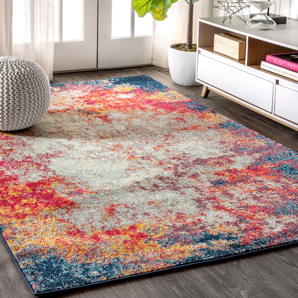 Contemporary Pop Modern Abstract Area Rug. Picture 2
