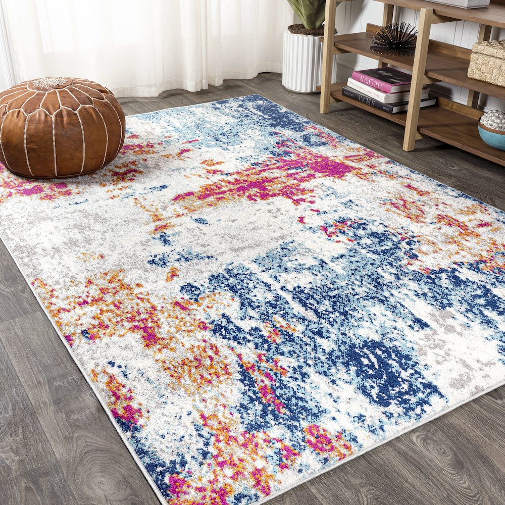 Sunset Modern Abstract Area Rug. Picture 2