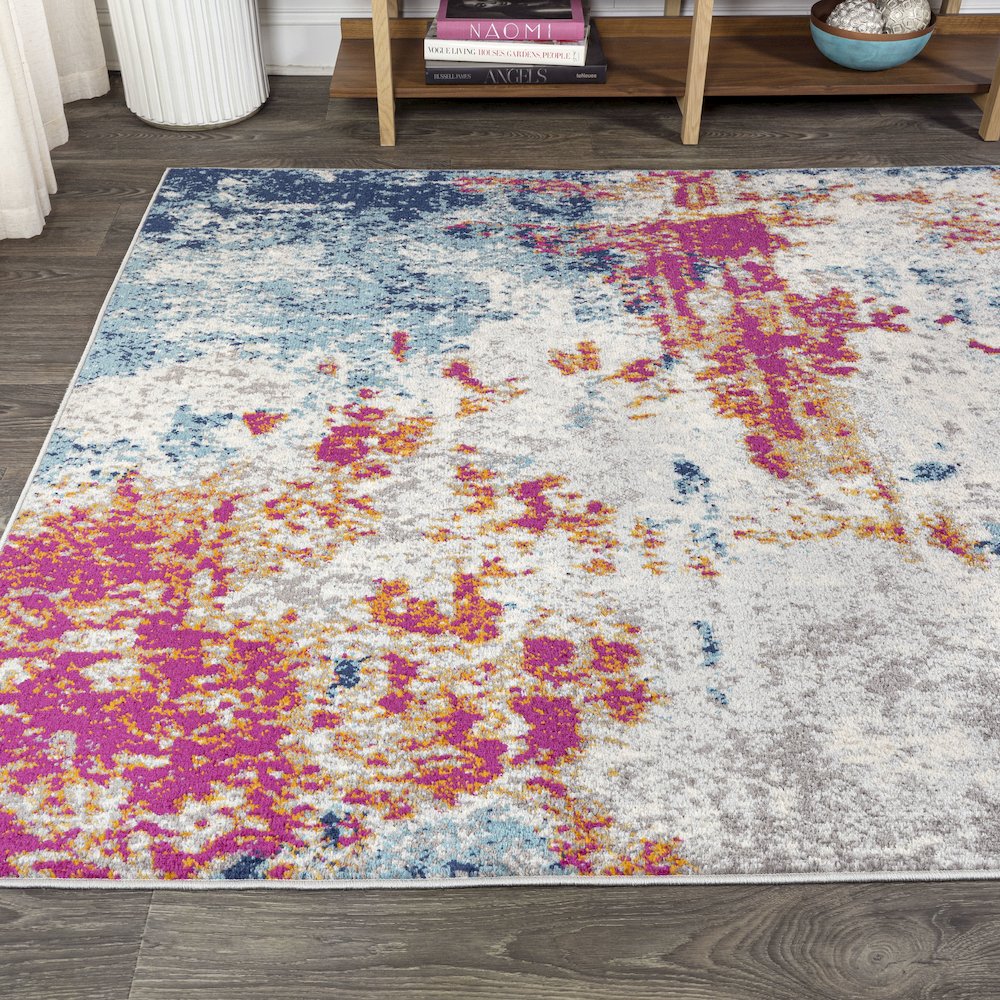 Sunset Modern Abstract Area Rug. Picture 3