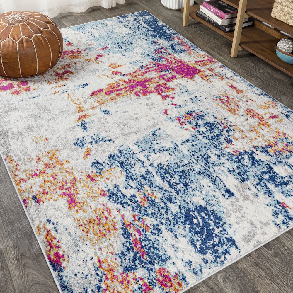 Sunset Modern Abstract Area Rug. Picture 4