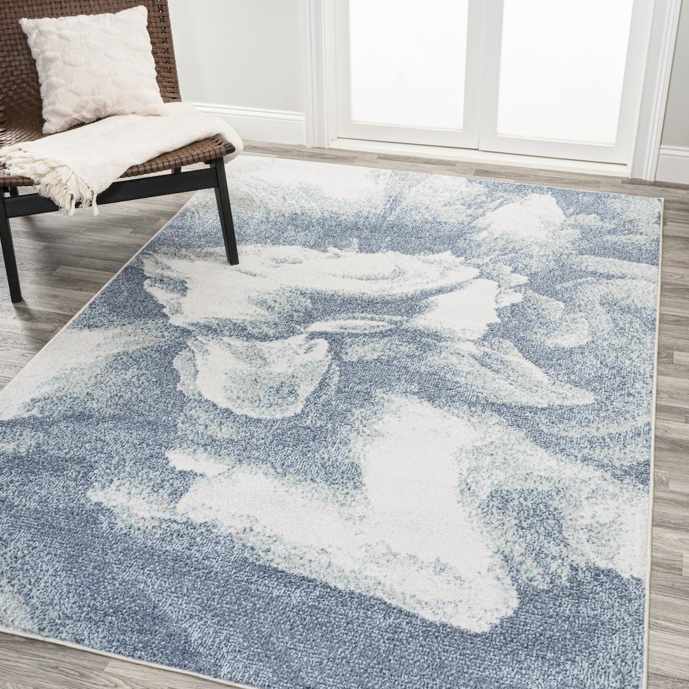 Petalo Abstract Two Tone Modern Area Rug. Picture 2