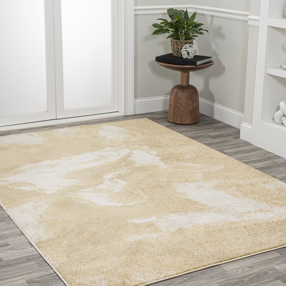 Petalo Abstract Two Tone Modern Area Rug. Picture 5